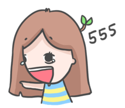 cute tree girl sticker #9330581