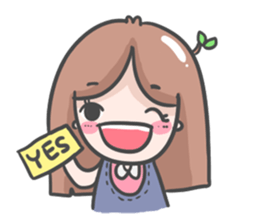 cute tree girl sticker #9330600