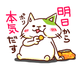 the pad of cat @ Diet sticker #9330660