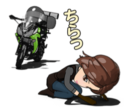 Bustling people touring sticker #9331105