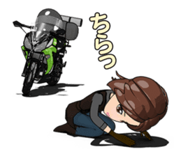 Bustling people touring sticker #9331105