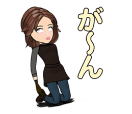 Bustling people touring sticker #9331126