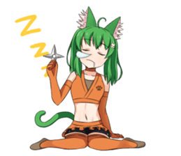 Nekomimi Ninja girl sticker #9331810