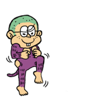 Cute monkey with glasses vol.2 sticker #9333765