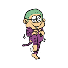 Cute monkey with glasses vol.2 sticker #9333766
