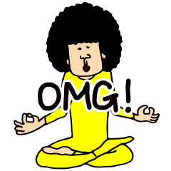 Sorry with a straight face of Afro(Eng)