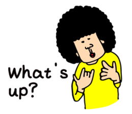 Sorry with a straight face of Afro(Eng) sticker #9334248