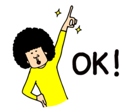 Sorry with a straight face of Afro(Eng) sticker #9334249