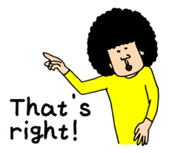 Sorry with a straight face of Afro(Eng) sticker #9334250