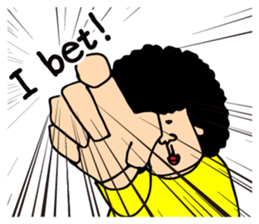 Sorry with a straight face of Afro(Eng) sticker #9334251