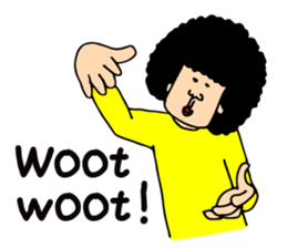 Sorry with a straight face of Afro(Eng) sticker #9334252