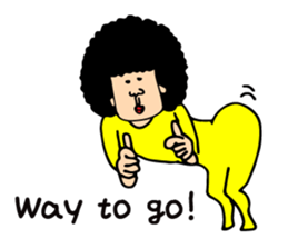 Sorry with a straight face of Afro(Eng) sticker #9334253