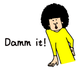 Sorry with a straight face of Afro(Eng) sticker #9334254