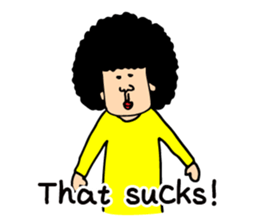 Sorry with a straight face of Afro(Eng) sticker #9334256