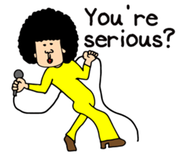 Sorry with a straight face of Afro(Eng) sticker #9334257