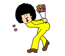 Sorry with a straight face of Afro(Eng) sticker #9334258