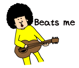 Sorry with a straight face of Afro(Eng) sticker #9334259