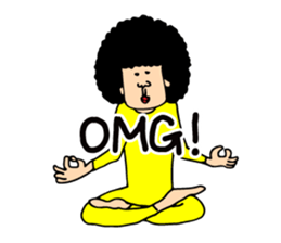 Sorry with a straight face of Afro(Eng) sticker #9334261