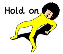 Sorry with a straight face of Afro(Eng) sticker #9334262