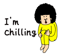 Sorry with a straight face of Afro(Eng) sticker #9334263