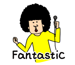 Sorry with a straight face of Afro(Eng) sticker #9334264