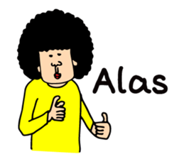 Sorry with a straight face of Afro(Eng) sticker #9334265