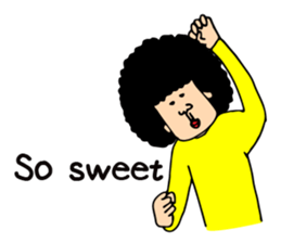 Sorry with a straight face of Afro(Eng) sticker #9334266