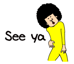 Sorry with a straight face of Afro(Eng) sticker #9334267