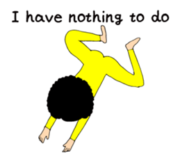 Sorry with a straight face of Afro(Eng) sticker #9334269