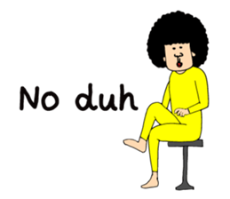 Sorry with a straight face of Afro(Eng) sticker #9334270