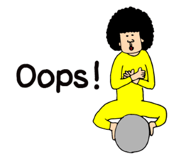 Sorry with a straight face of Afro(Eng) sticker #9334271