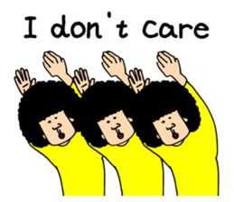 Sorry with a straight face of Afro(Eng) sticker #9334272