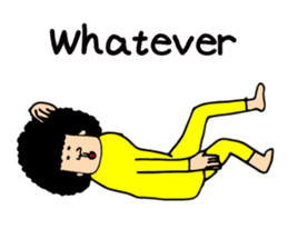 Sorry with a straight face of Afro(Eng) sticker #9334273