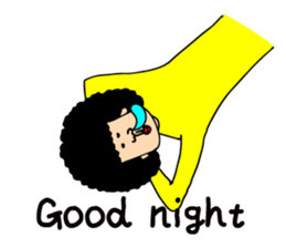 Sorry with a straight face of Afro(Eng) sticker #9334274