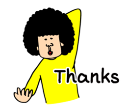 Sorry with a straight face of Afro(Eng) sticker #9334275