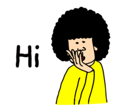 Sorry with a straight face of Afro(Eng) sticker #9334279