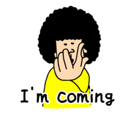 Sorry with a straight face of Afro(Eng) sticker #9334280