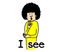 Sorry with a straight face of Afro(Eng) sticker #9334281