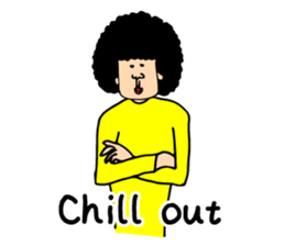 Sorry with a straight face of Afro(Eng) sticker #9334282