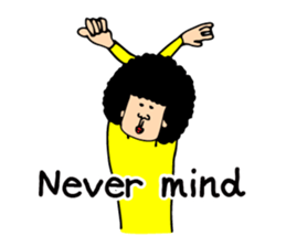 Sorry with a straight face of Afro(Eng) sticker #9334284