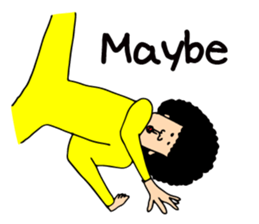 Sorry with a straight face of Afro(Eng) sticker #9334285