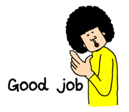 Sorry with a straight face of Afro(Eng) sticker #9334286