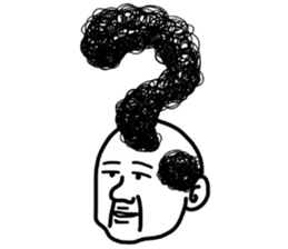 People of a strange hairstyle. sticker #9334695