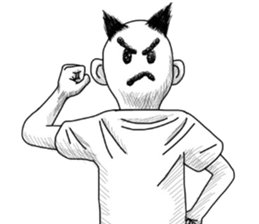 People of a strange hairstyle. sticker #9334714