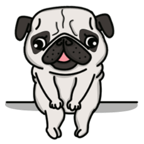 Pug Taro sticker #9334890