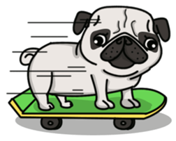 Pug Taro sticker #9334902