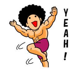 Mr Afro-hair macho 1 sticker #9335264
