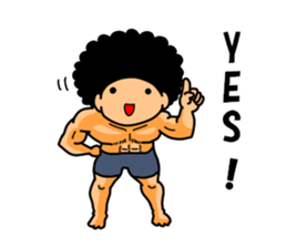 Mr Afro-hair macho 1 sticker #9335265