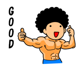 Mr Afro-hair macho 1 sticker #9335266