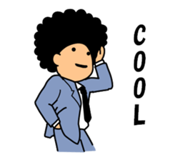 Mr Afro-hair macho 1 sticker #9335267